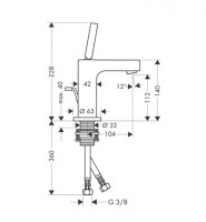 MONOMANDO LAVABO 140 CITTERIO AXOR HANSGROHE